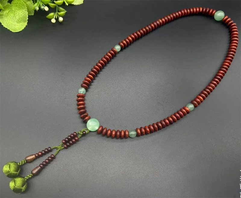 Real Redsandalwood 108 Beads Rosary Japanese Shingon Buddhism Prayer Beads Japan Tantrism Chanting 108 Beads Mala