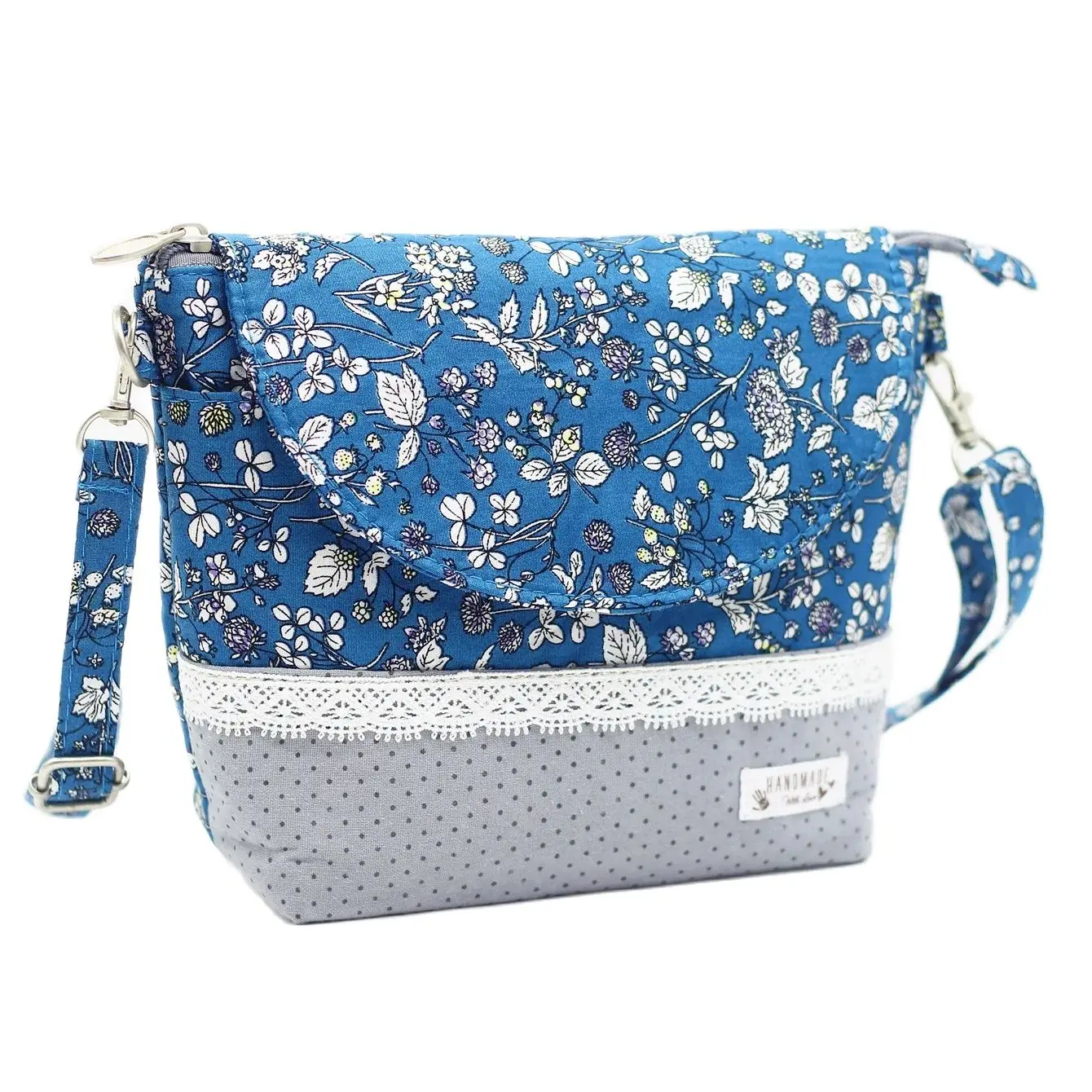 Cotton Women Floral Print Shoulder Cross-body Bag Brands 2024 Ladies Mini Handbag Female Small Phone Purse Money Pouch for Girls