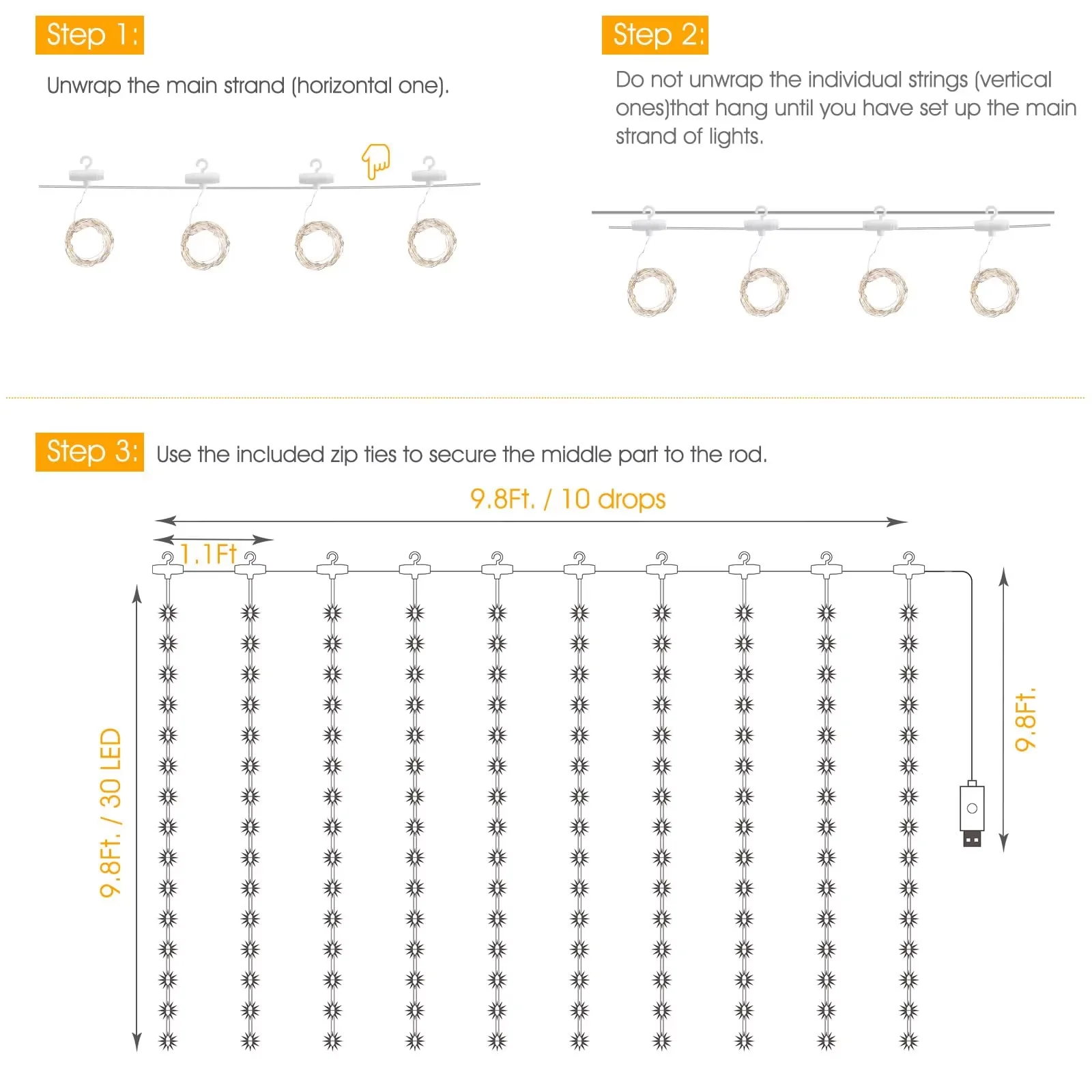ستارة جارلاند على النافذة USB قوة الجنية أضواء اكليل مع جهاز التحكم عن بعد السنة الجديدة جارلاند Led أضواء زينة عيد الميلاد-8 أوضاع