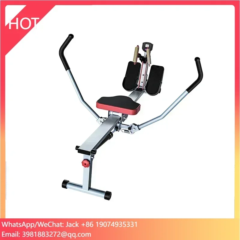 Multifunction fitness rowing machine with 12 Level Adjustable Resistance indoor exerciser