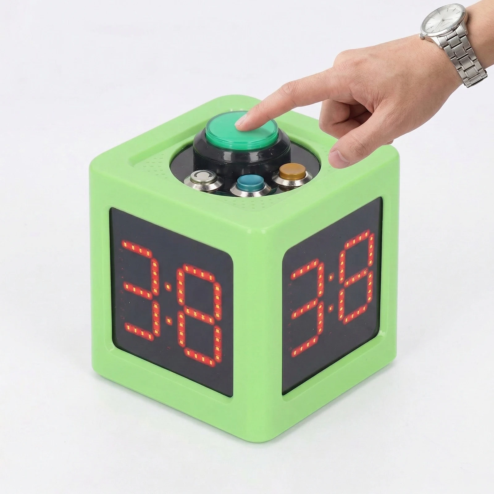 Poker Shot Clock Seconds Countdown Timer Cube Timer 4 Sided Digital Shot Countdown Stopwatch No Battery for Poker Casino Chess