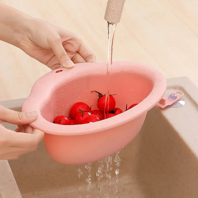 Kitchen Triangular Sink Strainer Basket Multi-functional Corner Sink Stopper Vegetable Fruit Drainer Rack for Kitchen Gadgets