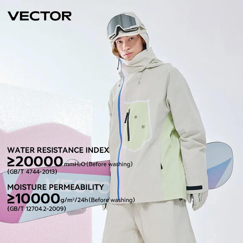 VECTOR Men Women Ski Jacket Winter Warm Windproof Waterproof Outdoor Sports Snowboard Ski Coat Trousers Snow Clothes Women