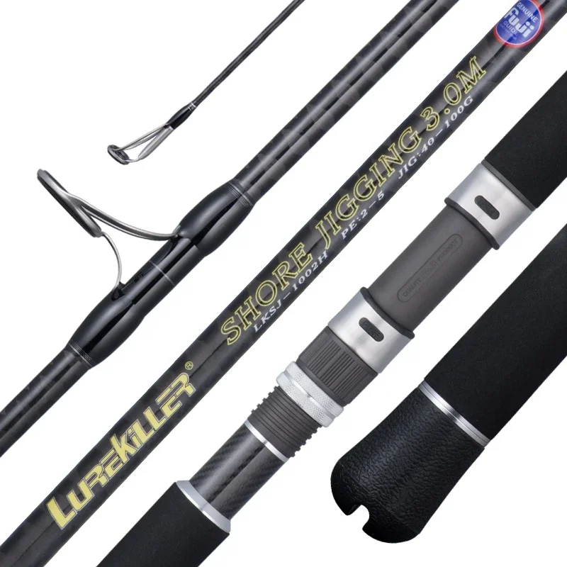 Lurekiller full Fuji parts shore jigging boat rod Ocean popping rod 2.7m/3.0m pe 2-5 Saltwater Spinning Rod