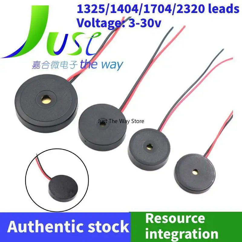 10pieces/lot  1325/1404/1704/2320 lead buzzer, piezoelectric passive AC low power consumption frequency 4000Hz