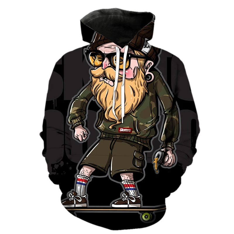 Cartoon Skateboard Pattern Hoodies 3D Printed Unisex Pullovers Hiphop Hoodie Casual Sweatshirts Street Top Tracksuit