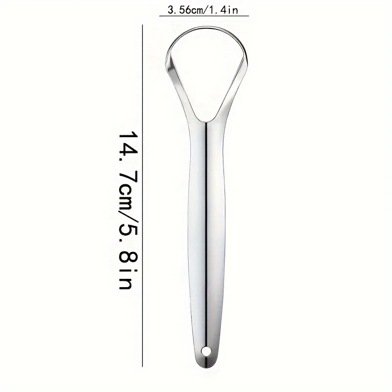 [Zungenschaber aus Edelstahl] Zungenschaber aus Edelstahl |   Zungenreiniger für Erwachsene, entfernt Mundgeruch, frischen Atem, Mundpflege