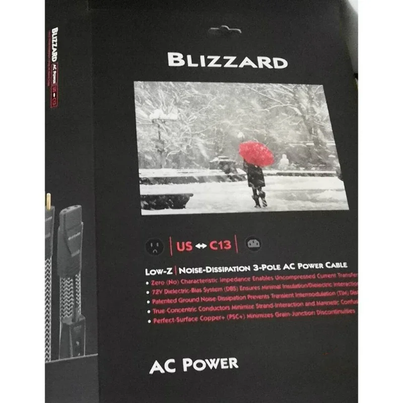 Kabel zasilający Audio Blizzard HiFi Perfect Surface Copper + C13 Przewód zasilający AC Wtyczka amerykańska i ue z akumulatorem 72V