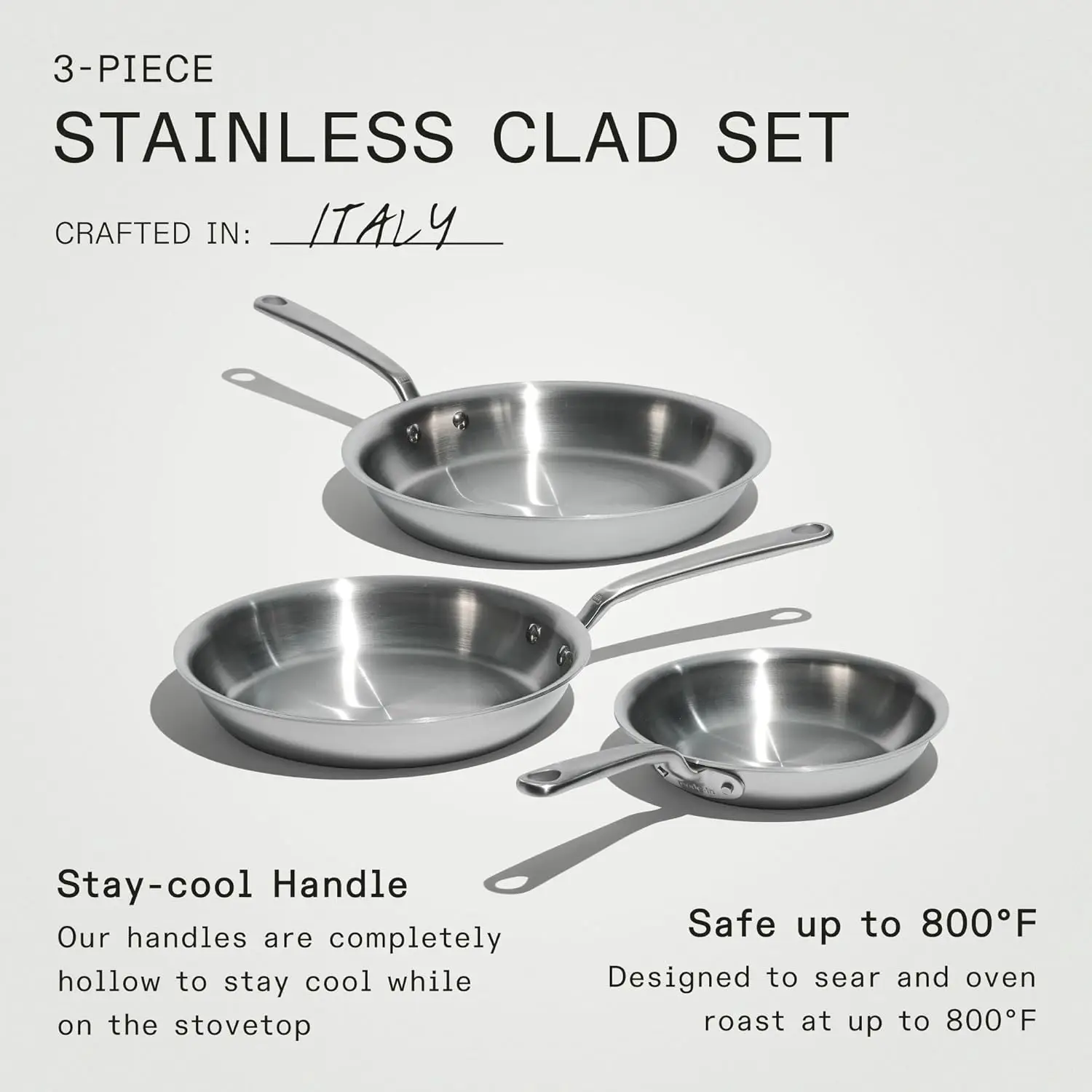 Cookware - 3-Piece (Includes 8