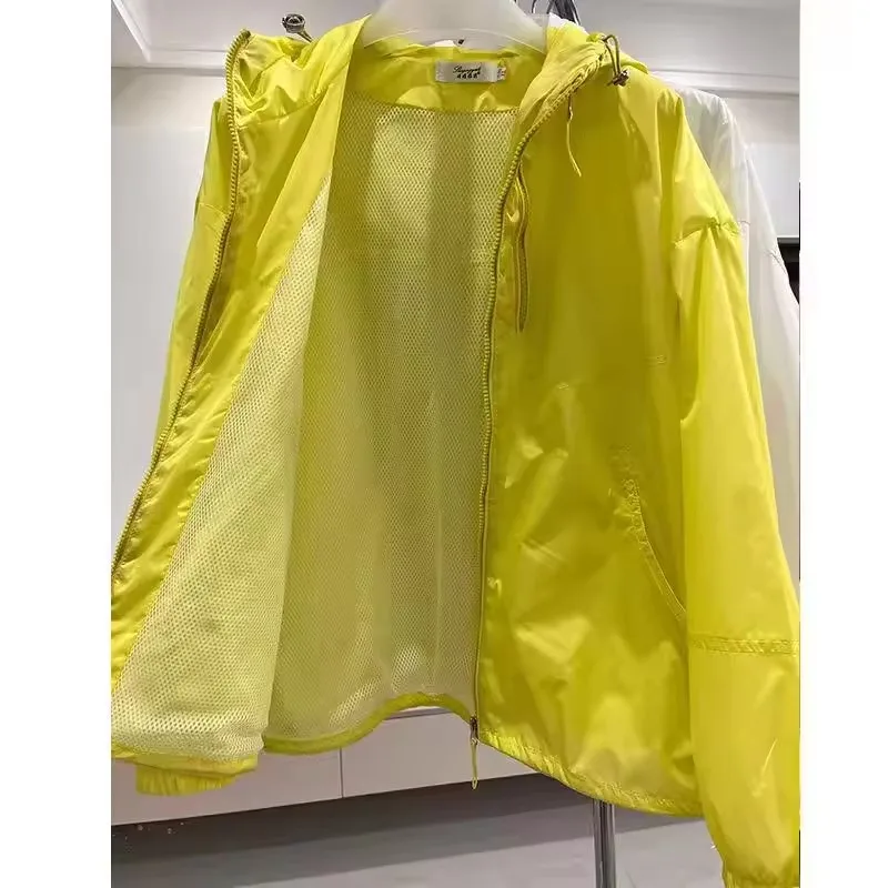 2025 frauen Frühling Jacke Solide Alle-Spiel Mit Kapuze Dünne Sonnencreme Mantel Koreanische Mode Neue Sommer Jacken Casaco feminino Weibliche Top