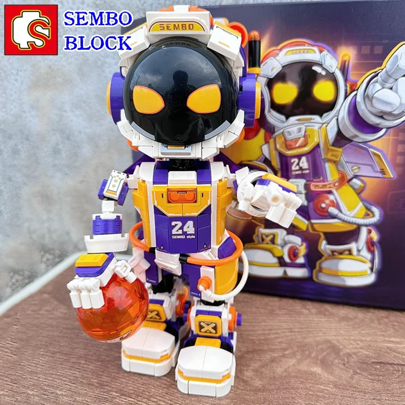 

SEMBO Space Astronaut Building Blocks Cyberpunk Slam Dunk Model Sci-fi Figure Kawaii Children's Toy Figure Christmas Gift