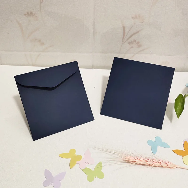 20pcs 11x11cm Square Envelope Blank Envelope Business Gift Colorful Envelope 180~230g