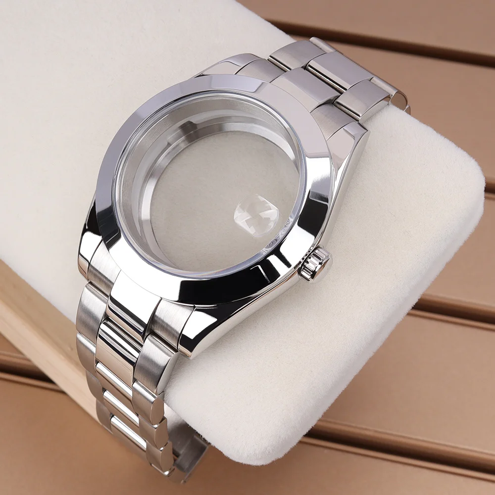 

Корпус часов с скошенными краями 39 мм/36 мм, сапфировое стекло для Datejust Air King Oyster NH35 NH36 NH38 NH70 Miyota 8215 8205 Movt, циферблат 28,5 мм