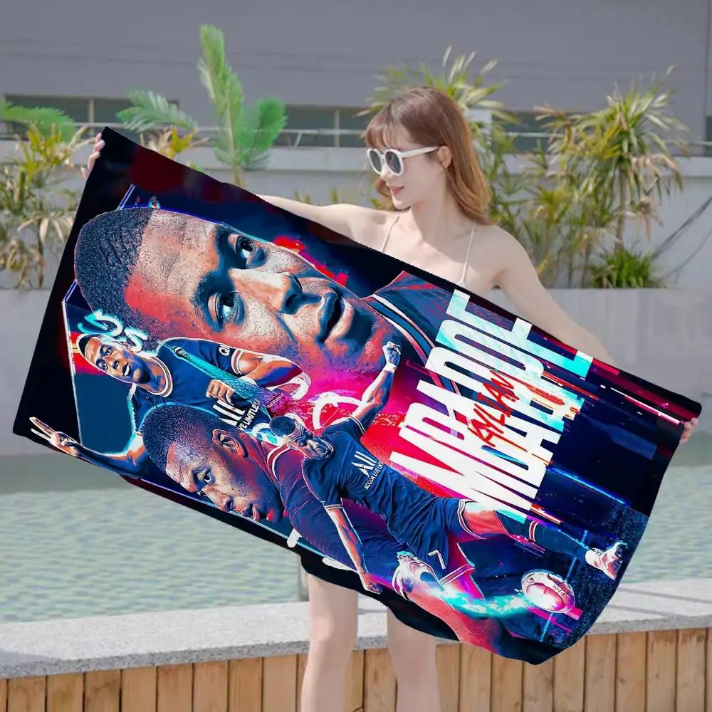 FootballStar K-Kylian Mbappe Big Microfiber Beach Towels Quick Dry Towel Sand Beach Towels Pool Towel For Travel Swim Pool Yoga