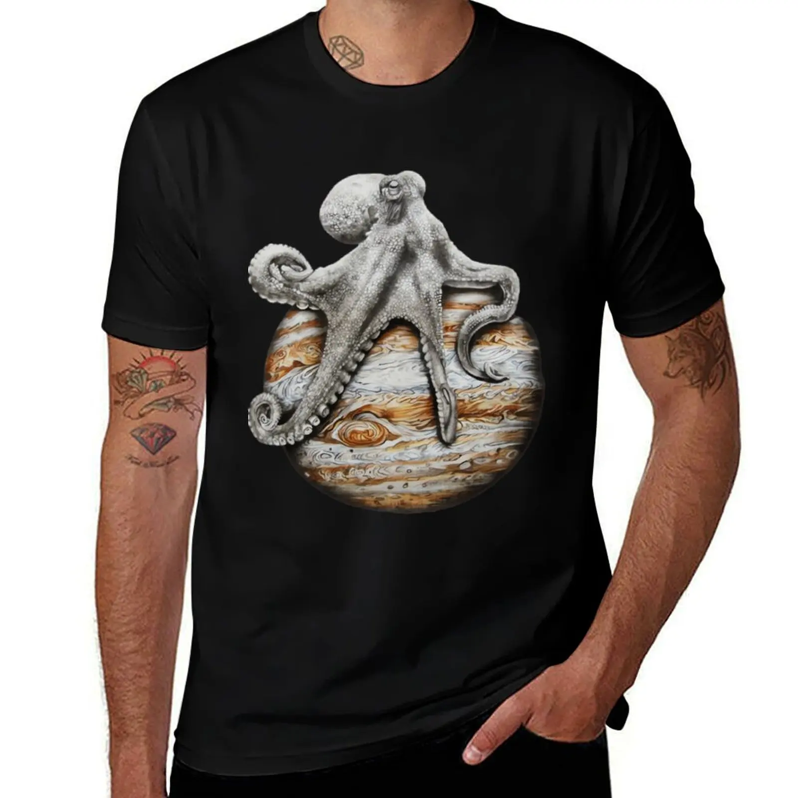 

Octopus on Jupiter T-Shirt t shirts for man graphic tees t shirts for man graphic vintage