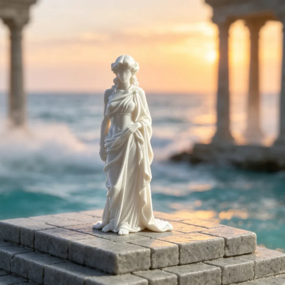 Retro Ancient Greek Goddess Statue Ornament 3D Print Classical Mythology Female Figurine Table Decor Sculpture Home Office Decor