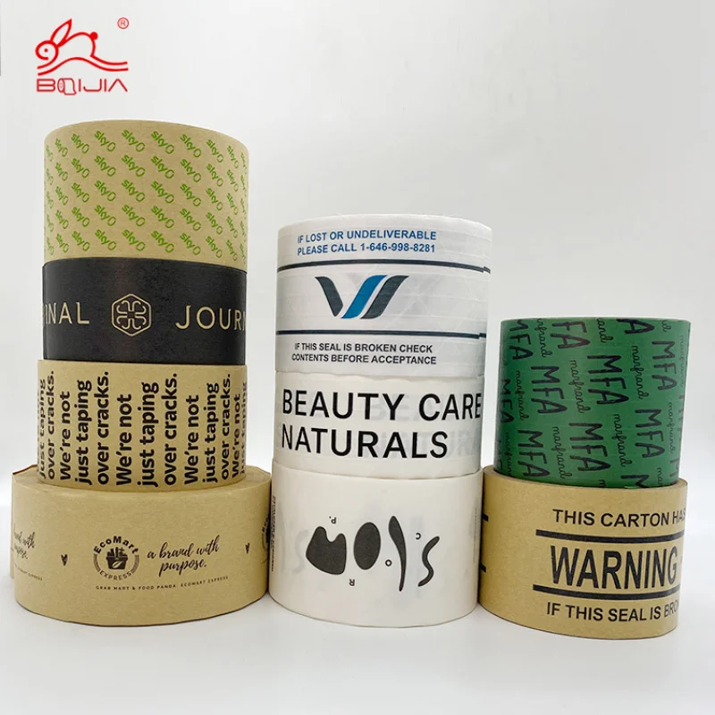 10 pieces.custom.Custom Eco Friendly Printing Packing Self Adhesive/Activated white/brown kraft paper tape with logo