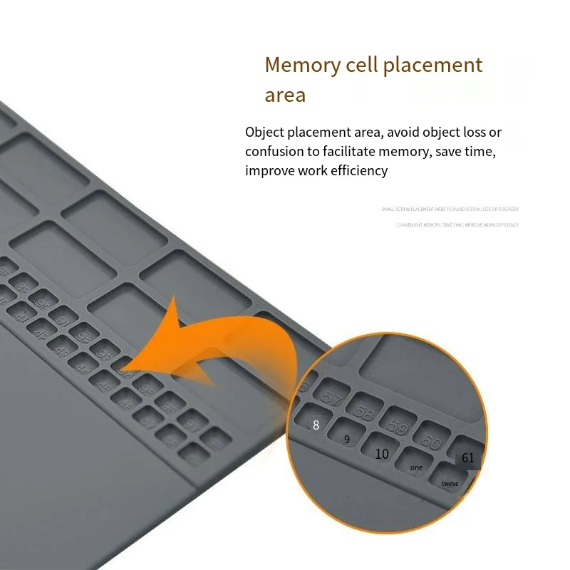 1PC High Density Silicone Insulation Pad Anti Corrosion High Temperature Resistance Anti Corrosion and Anti Static Work Pad