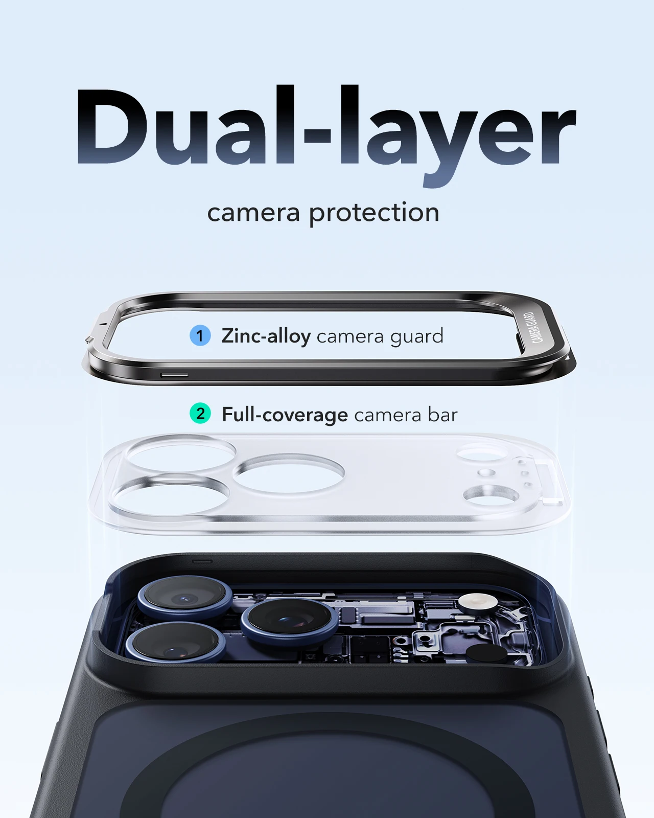 Etui magnetyczne ESR do iPhone'a serii 17/16 z podstawką i ukrytym schowkiem, ochrona militarna przed upadkiem, kontrola aparatu, pokrowiec ochronny na iPhone'a Air — zdjęcie produktu 4