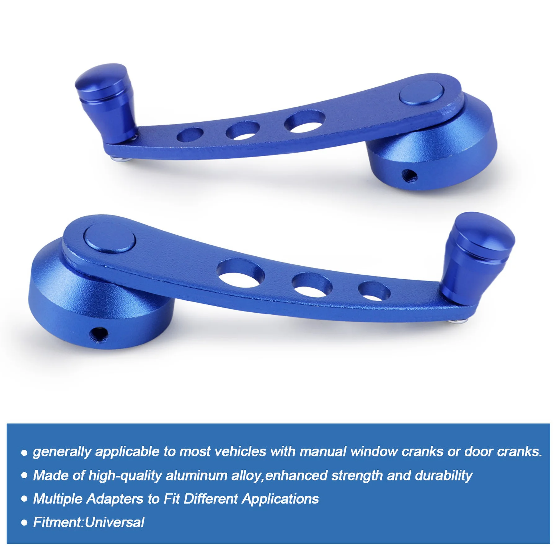 1Set Universal Car Window Handle Aluminum Alloy Winder Riser Replacement Winder Crank Riser Window Handles