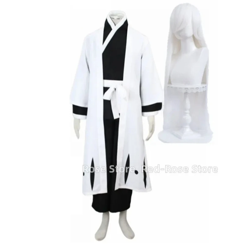 Anime  Jushiro Ukitake Cosplay Costumes Man Woman Halloween Wig Cosplay Costume S-3XL