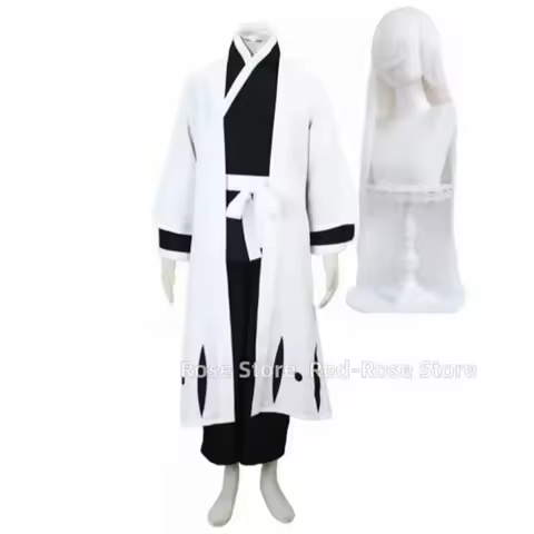 Anime Jushiro Ukitake Cosplay Costumes Man Woman Halloween Wig Cosplay Costume S-3XL