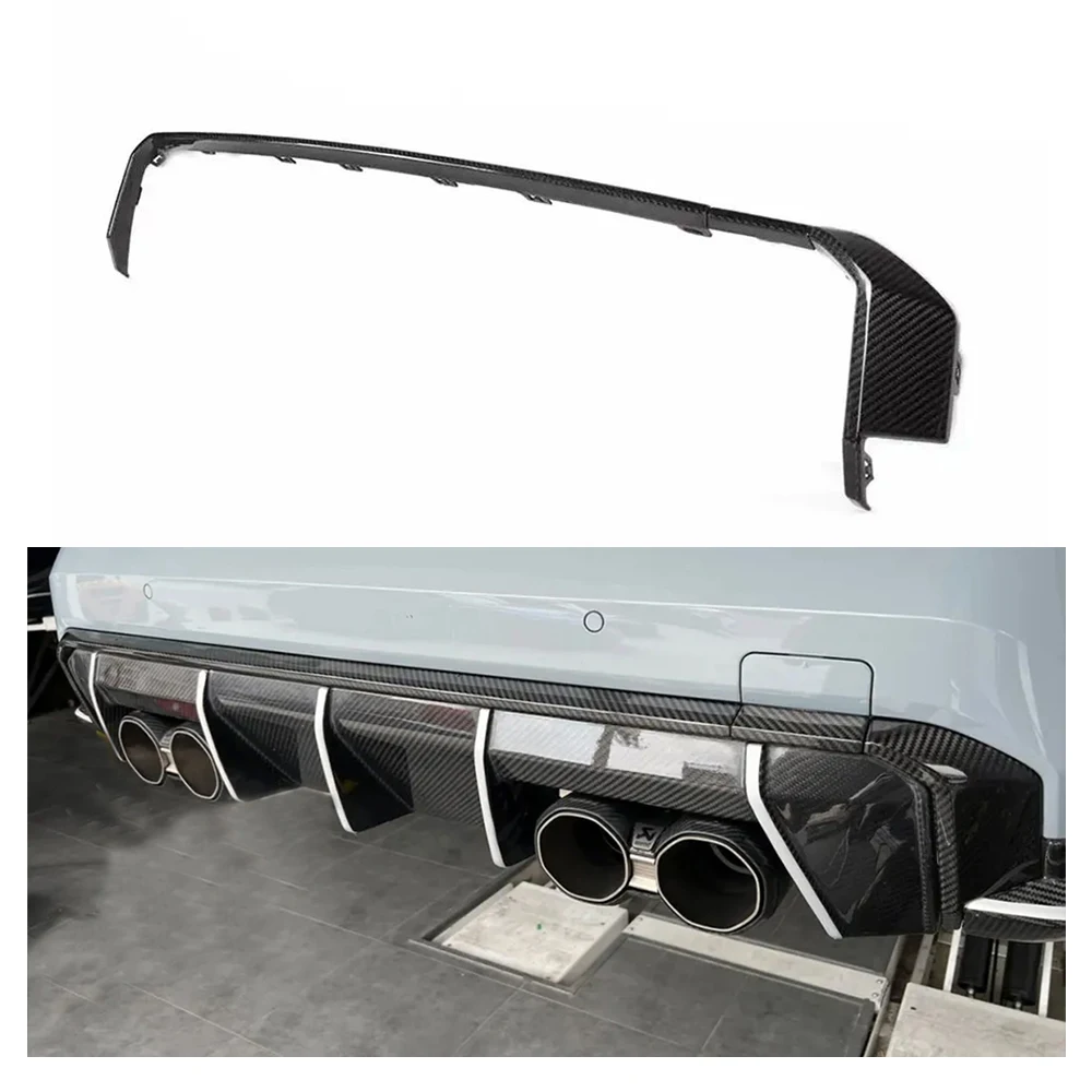 

ZAIQU G80 100% Dry Carbon Fiber rear Bumper Splitter Lip Spoiler Body Kit Diffuser For G80 G82 G83 M3 M4 2021+ Rear bumper Tri
