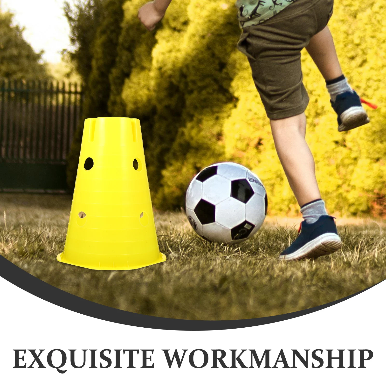 กรวยฝึกซ้อมฟุตบอลแบบพกพา สีสันสดใส ทนทาน อุปกรณ์ฝึกซ้อมความคล่องตัว สำหรับกีฬาฟุตบอล