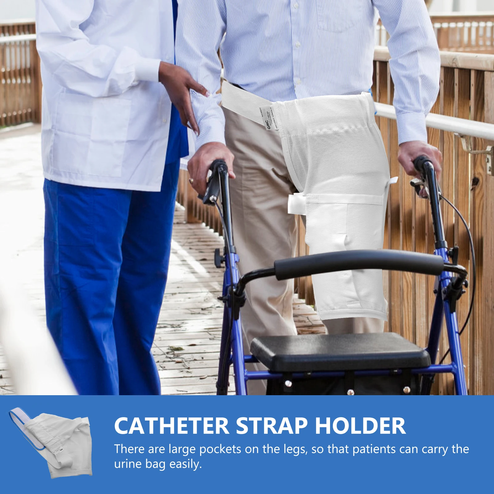 

Leg Urine Bag Strap Catheter Fixing B Elastic Polyester Universal Fixation Adjustable Comfortable Sturdy Durable Breathing