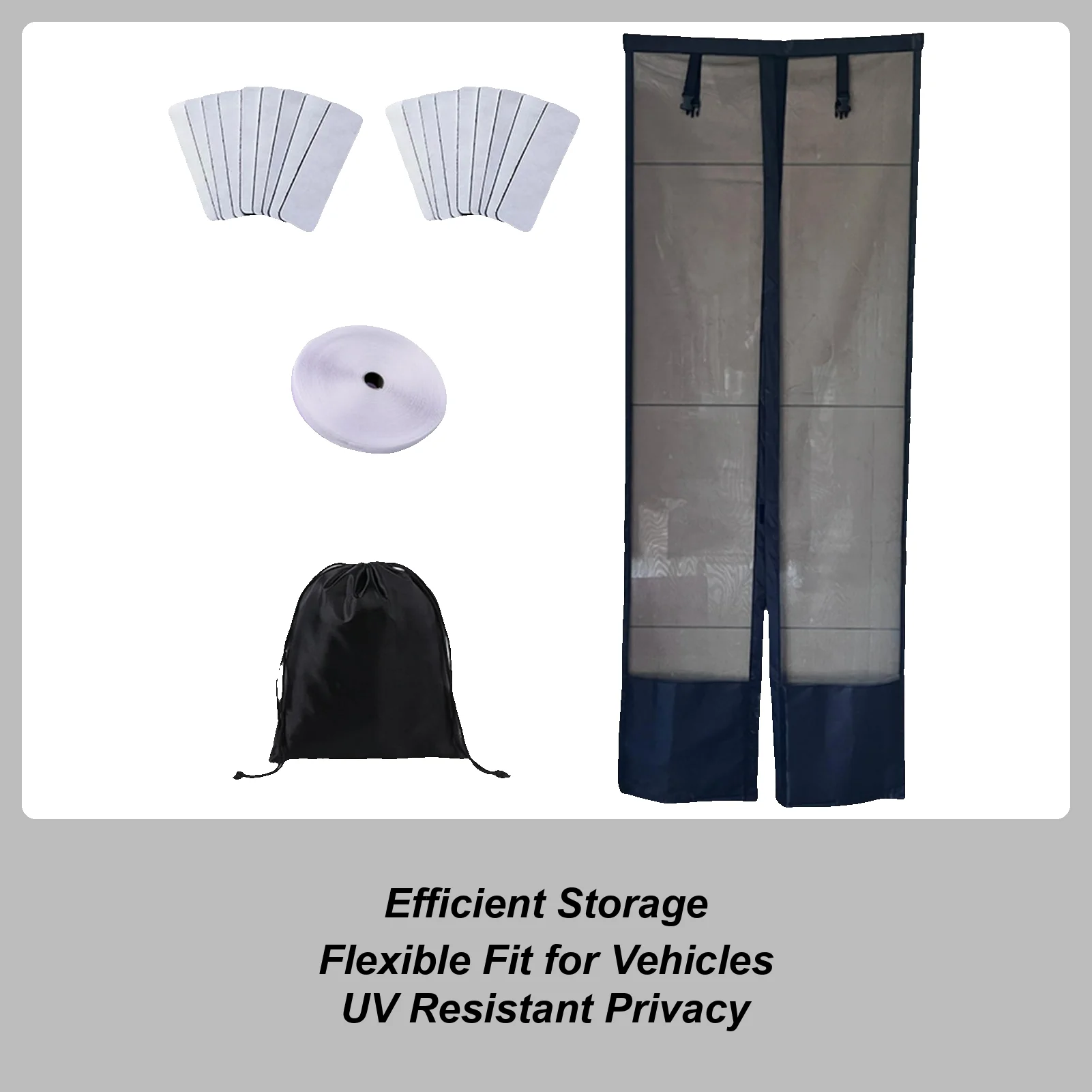 

Защитная пленка для двери для автофургона, сменная дверь для экрана для автофургона, полное покрытие, устойчивая к ультрафиолетовому излучению, дышащая конфиденциальность для сезонных корпусов