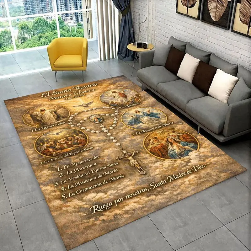 Jesus God Christian faith Large Area Rug Non-slip Durable Carpet for Bedroom Living Room Sofa Doormat Home Decor Floor Mat Gift