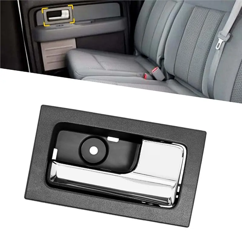 【Price Drop !!】-Fit For Ford F150 2009-2014 Interior Door Handle, Chrome Finish Inside Right Passenger Side, Front Or Rear
