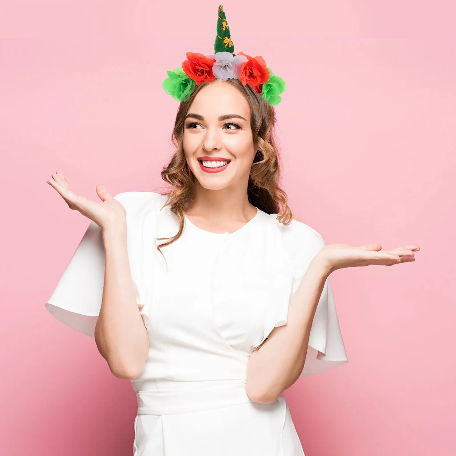 

Stylish Unicorn Headband for Girls Women Irish Festival St Patrick's Day Floral Costume Accessory Unicorn Costume Accessories