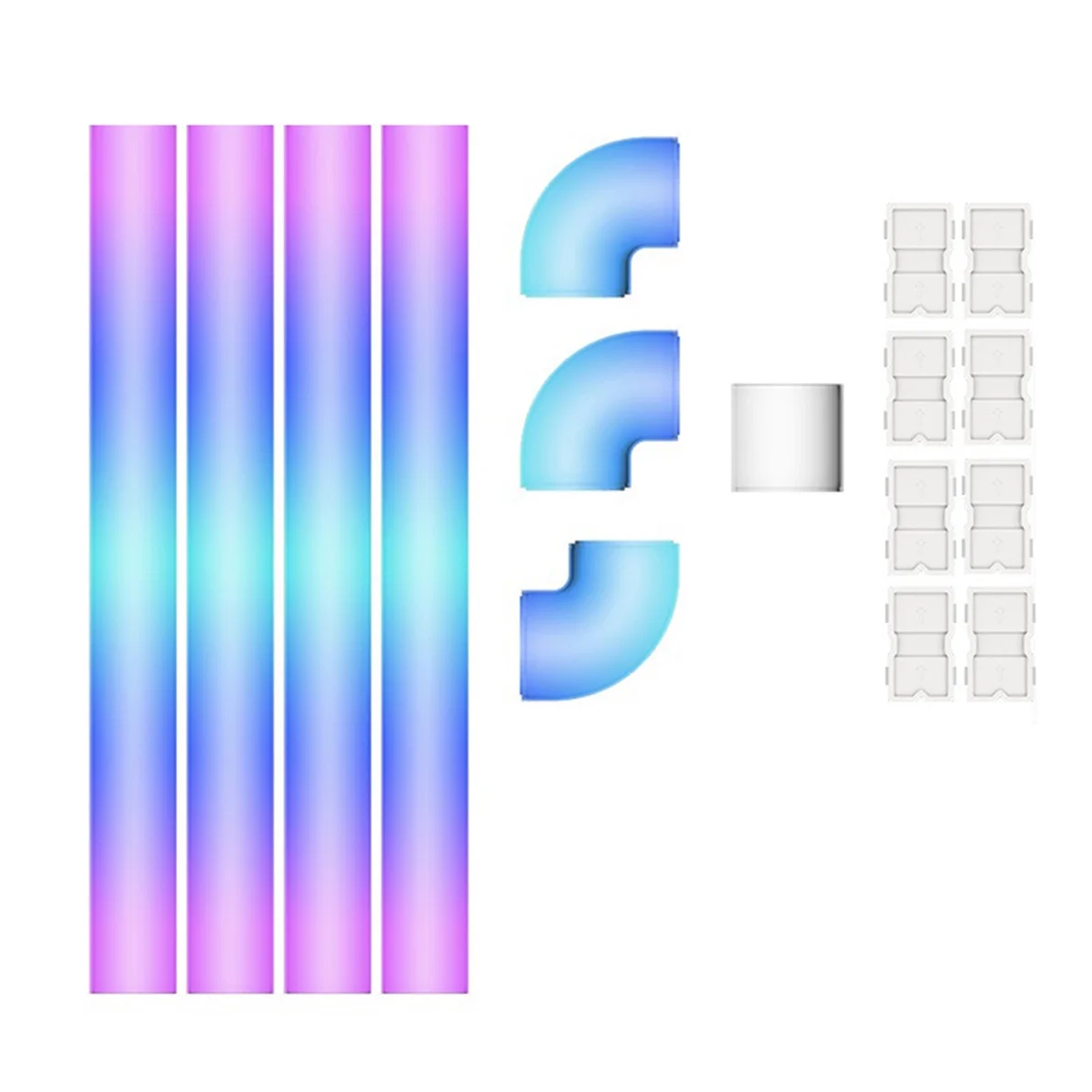 

Hot! Tuya WIFI RGB IC Glide Wall Lights Splicing LED Strip Light Music Sync Support App Control Voice Control EU Plug