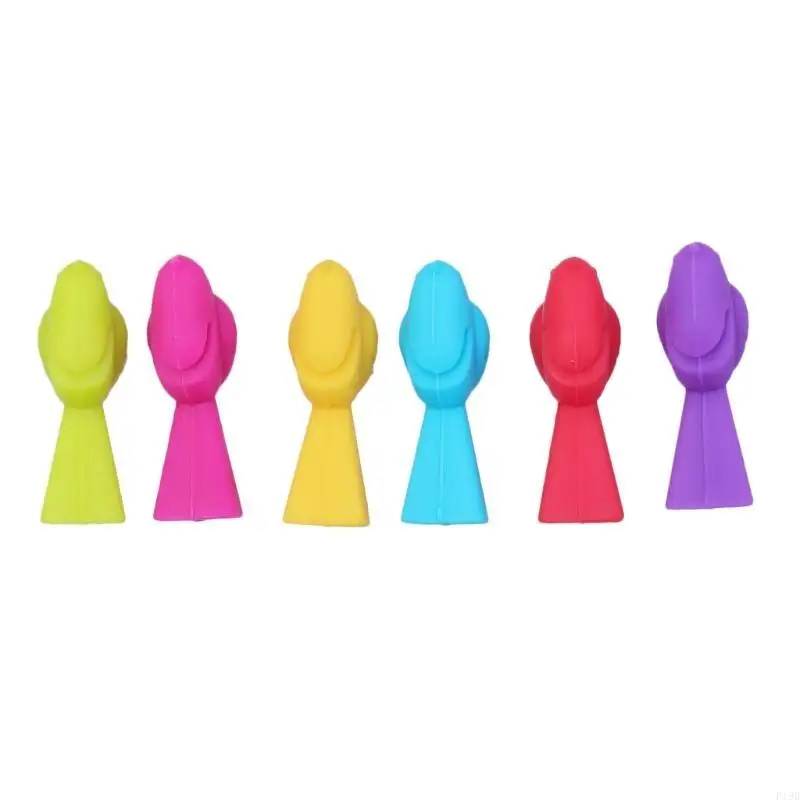 F19B Wine Glass Markers Set of 18 Dolphin Pineapple Bird Silicone Drink Glass Charms Identification Cup Labels Signs for