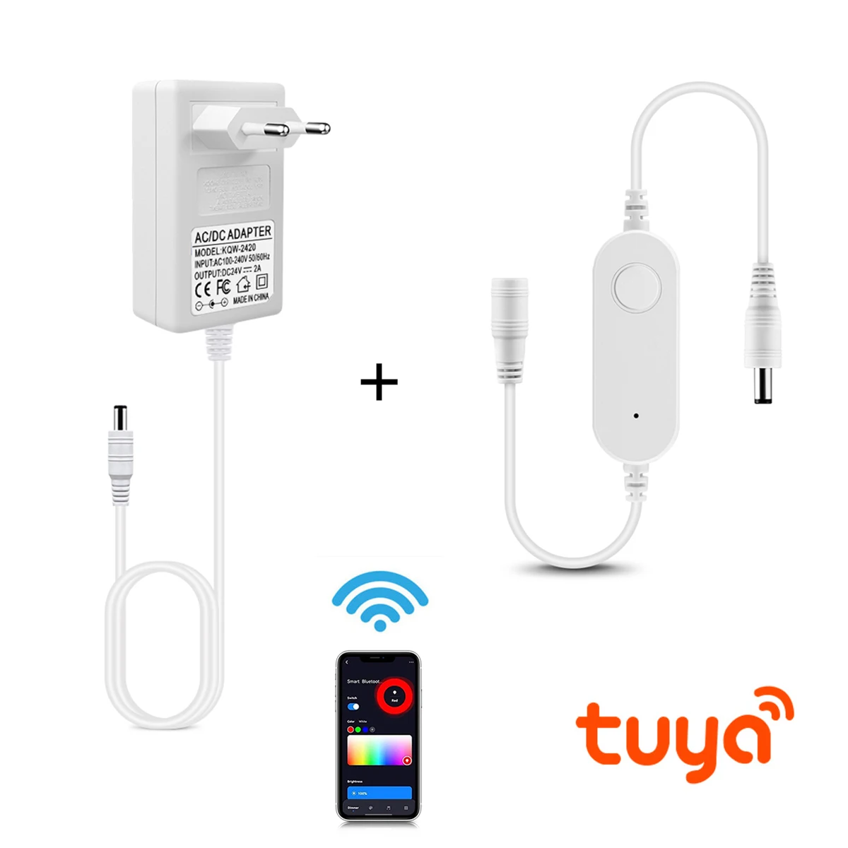 

AC100V-240V TO DC 12V 24V Драйвер питания 2A 3A Адаптер трансформатора освещения с вилкой европейского/американского стандарта с одноцветным контроллером Tuya Smart WIFI