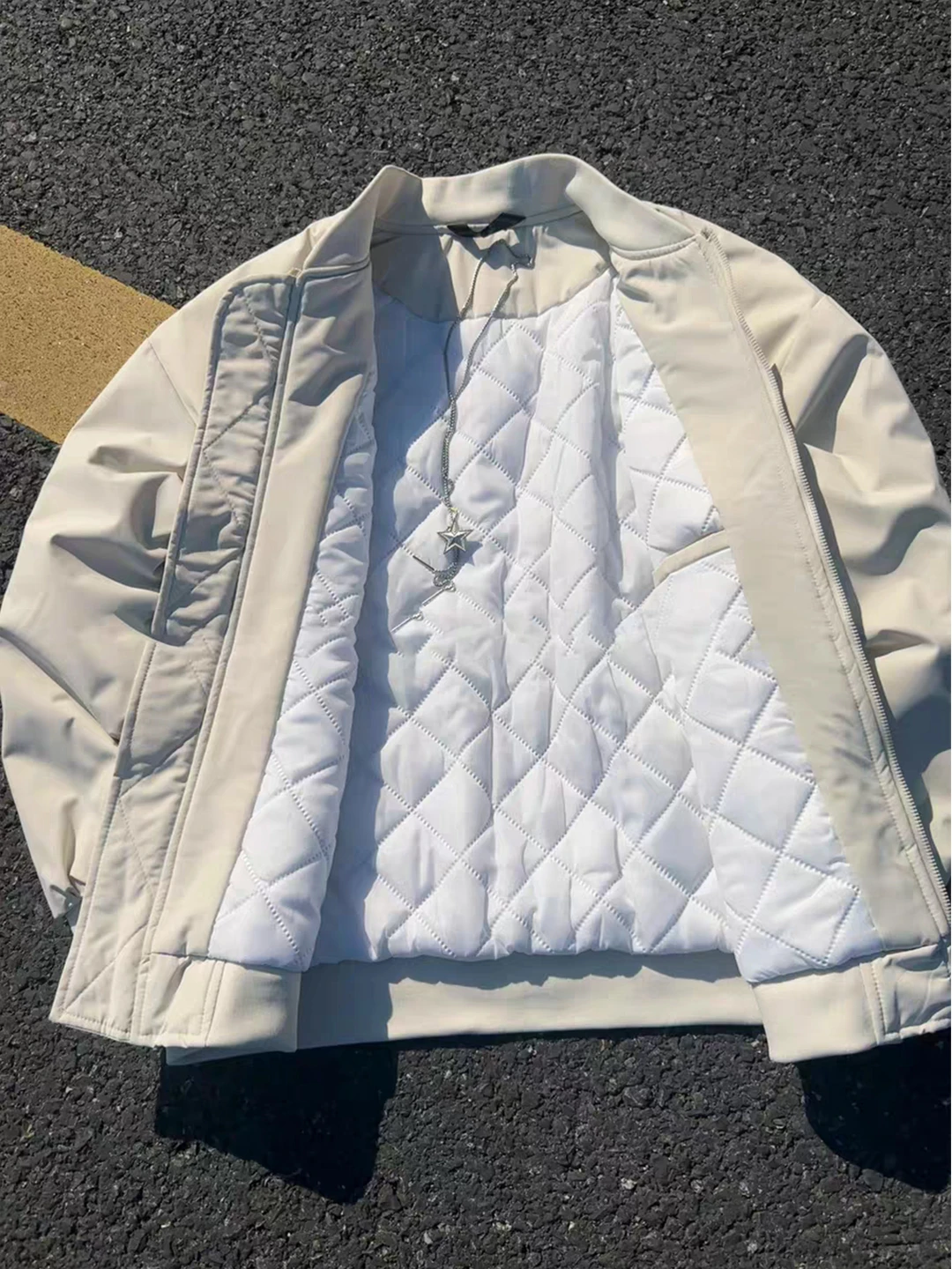 

Утепленная хлопковая куртка-бомбер Diamond ID Flight для мужчин, зимняя, с хлопковым наполнителем, в бейсбольном стиле, Cleanfit, хлопковое пальто