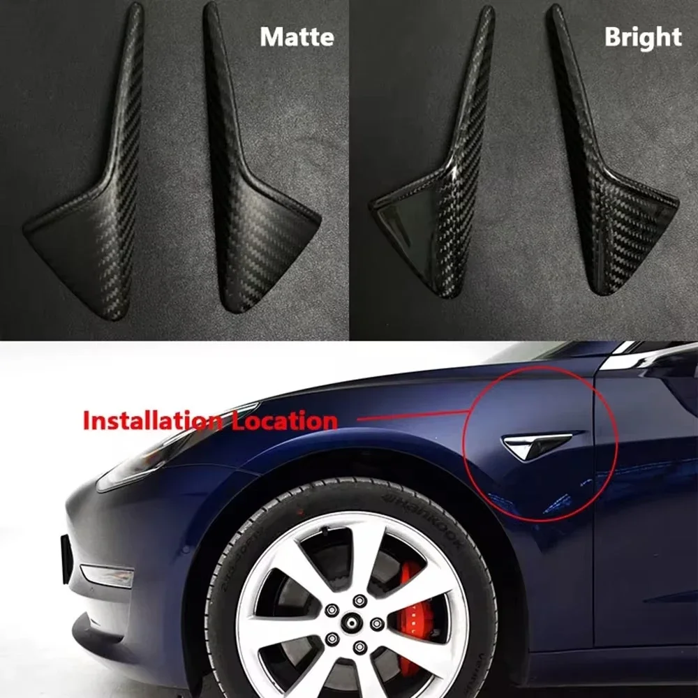 HW4.0 HW3.0 copertura protettiva per fotocamera laterale per Tesla Model 3 Y S X Highland accessori indicatori di direzione Fender Trim ABS fibra di