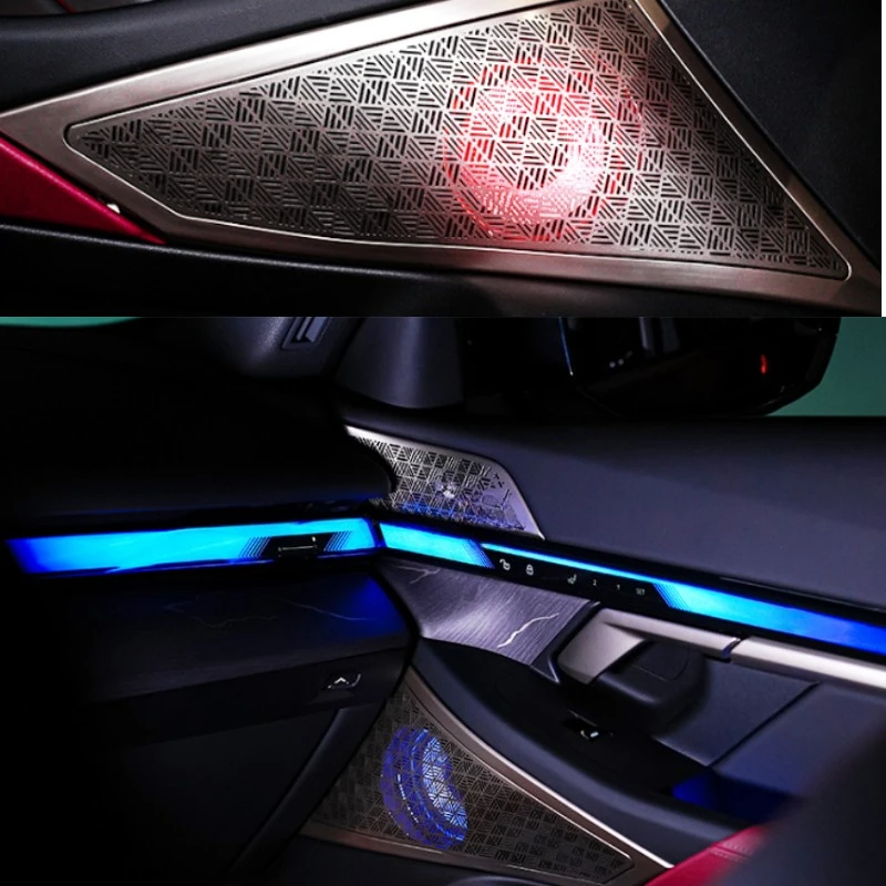 لسيارات BMW 5 Series G60 2024 طقم الإضاءة المحيطة للسيارة 14 مجموعة LED الديناميكية الداخلية لوحة القيادة ملحقات تزيين لوحات الباب