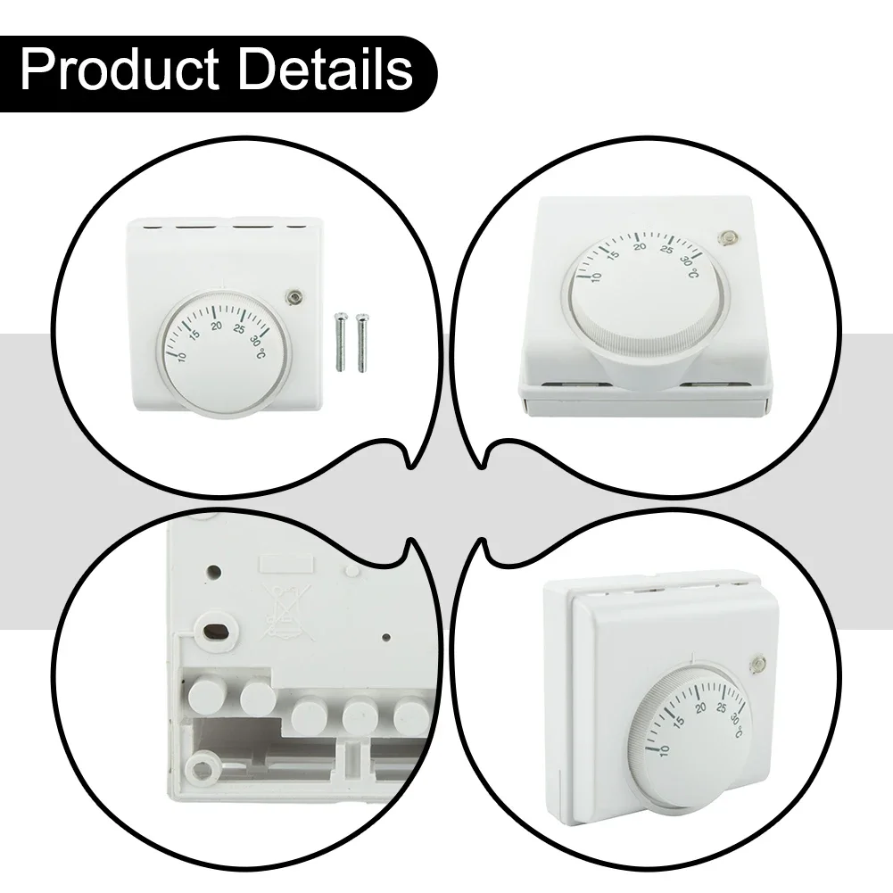 

1pc Room Thermostat Floor Heating Plumbing Central Air Conditioning Control Switch 220V AC 50-60Hz For Home For Hotel Restaurant