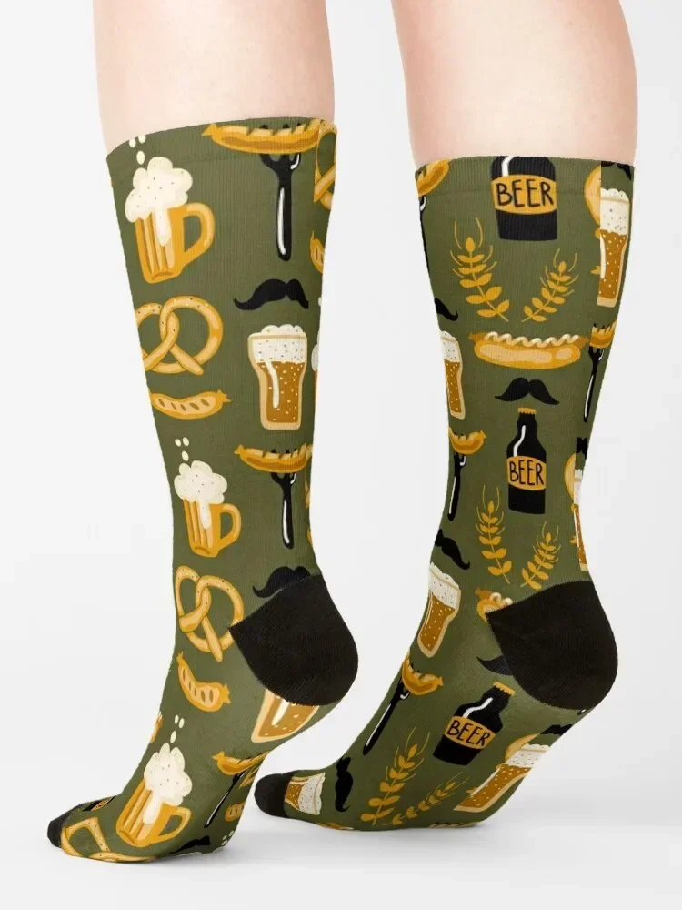 Calcetines del Festival de la cerveza alemana de Oktoberfest, venta al por mayor, calcetines antideslizantes para correr de fútbol para mujeres y hombres