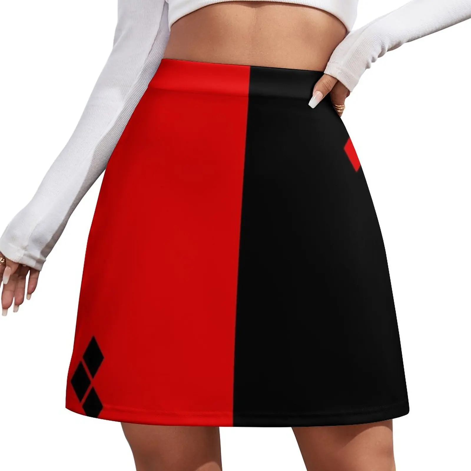 

Red/Black Diamonds Mini Skirt skirts for woman 90s aesthetic