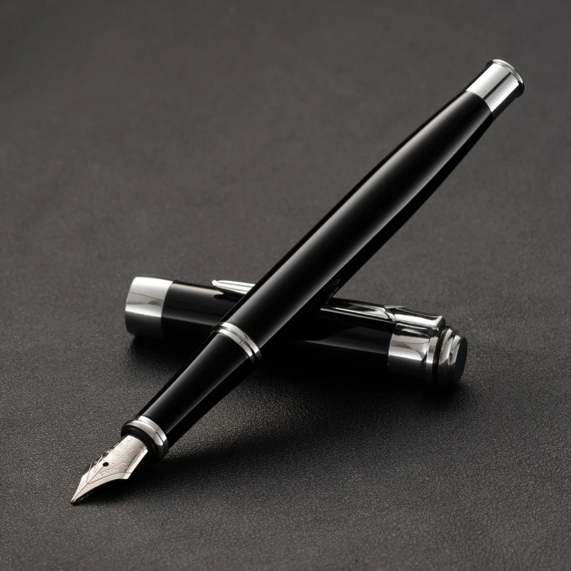 

HULAISHI Office Meeting Business Metal Fountain Pen Adult Calligraphy Practice Replacement Ink Cartridge Student Writing Ink Pen