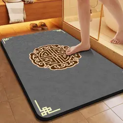 Diatom mud bathroom non-slip floor mat thickened second water absorption quick drying bathroom door mat