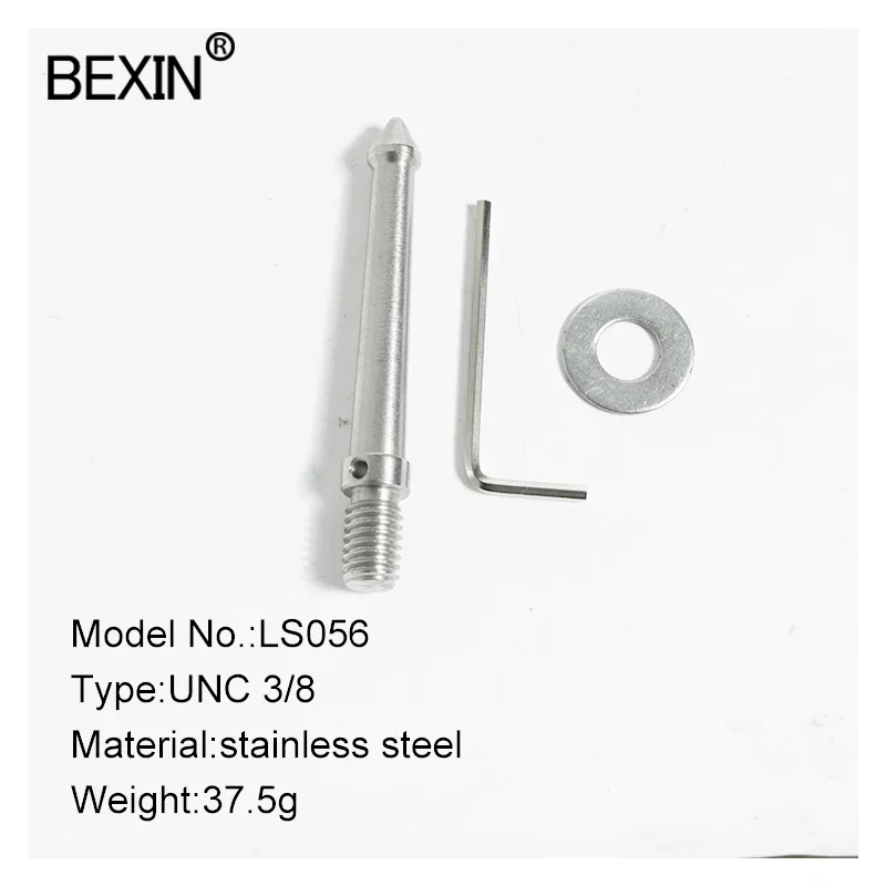 BEXIN universal 120mm 65mm 3/8 inch tripod replacement foot spike for Bogen Manfrotto Gitzo Benro RRS SIRUI tripod monopod