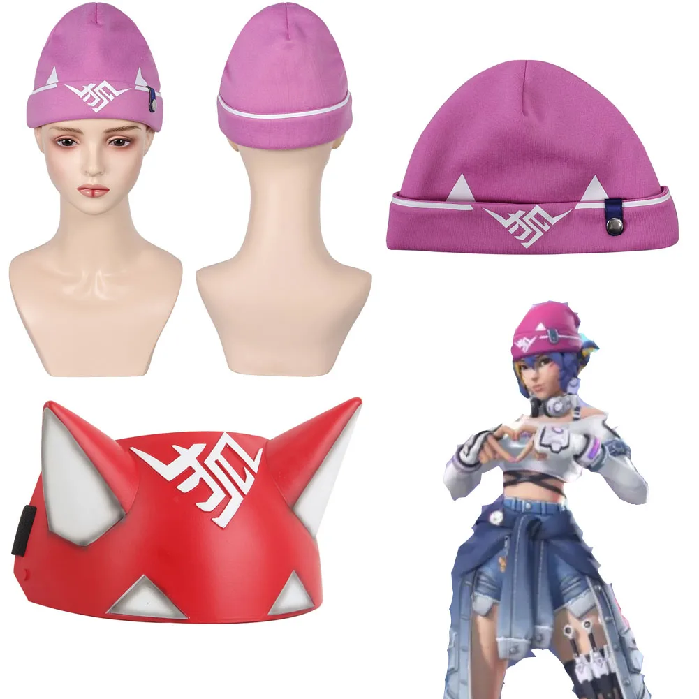 Game OW Kiriko Cosplay sombrero máscara disfraz para adultos mujeres niñas sombreros casco fantasía accesorios de disfraces Halloween Carnaval