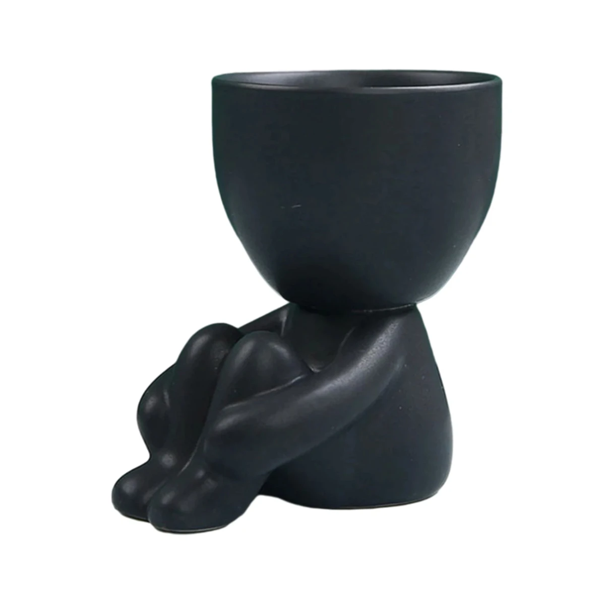 

Decorative Succulent Planter Pot With Drainage Hole Handmade Ceramic Flower Pot Vase Statue Ornament Indoor Outdoor