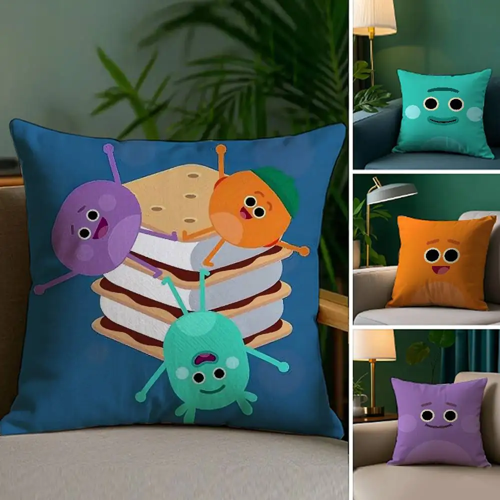 

Cartoon B-Bumble Nums HumbleS Pillow Case Soft Plush Fabric Double Sided Print Decorative Home Living Room Gift Cushion