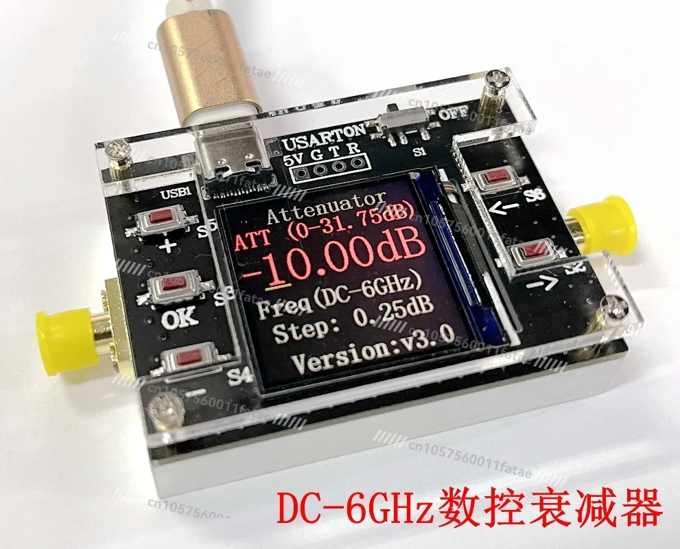 

Digital Programmable RF Attenuator 30DB TFT Display CNC Housing Supports Communication