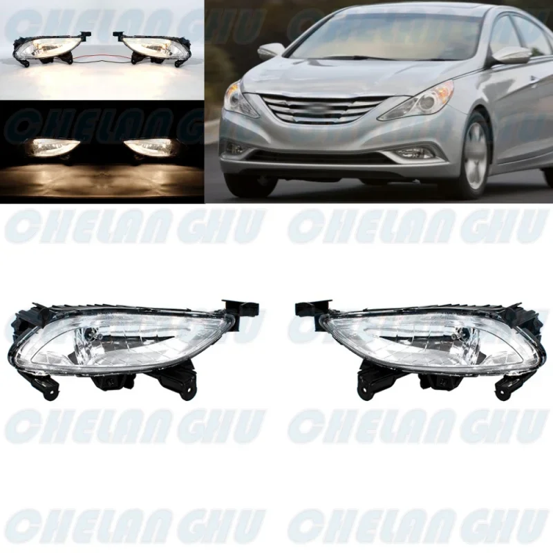 For Hyundai Sonata 8 2011 2012 2013 Car accessories 1 Pair Front Bumper Fog Lights Lamp 92201-3S000 92202-3S000